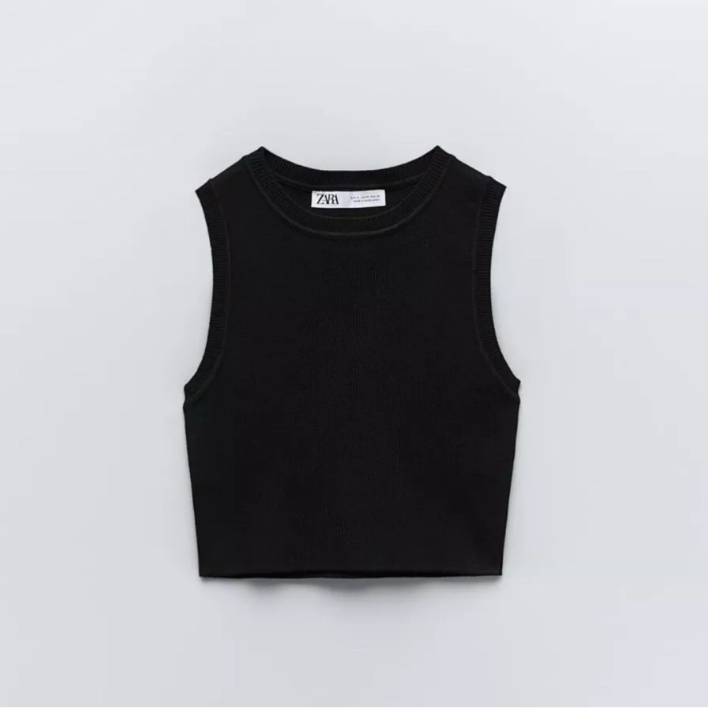 Cropped Knit Tank Top